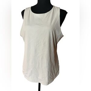Tahari XL Cream Tank Top Blouse Office Casual